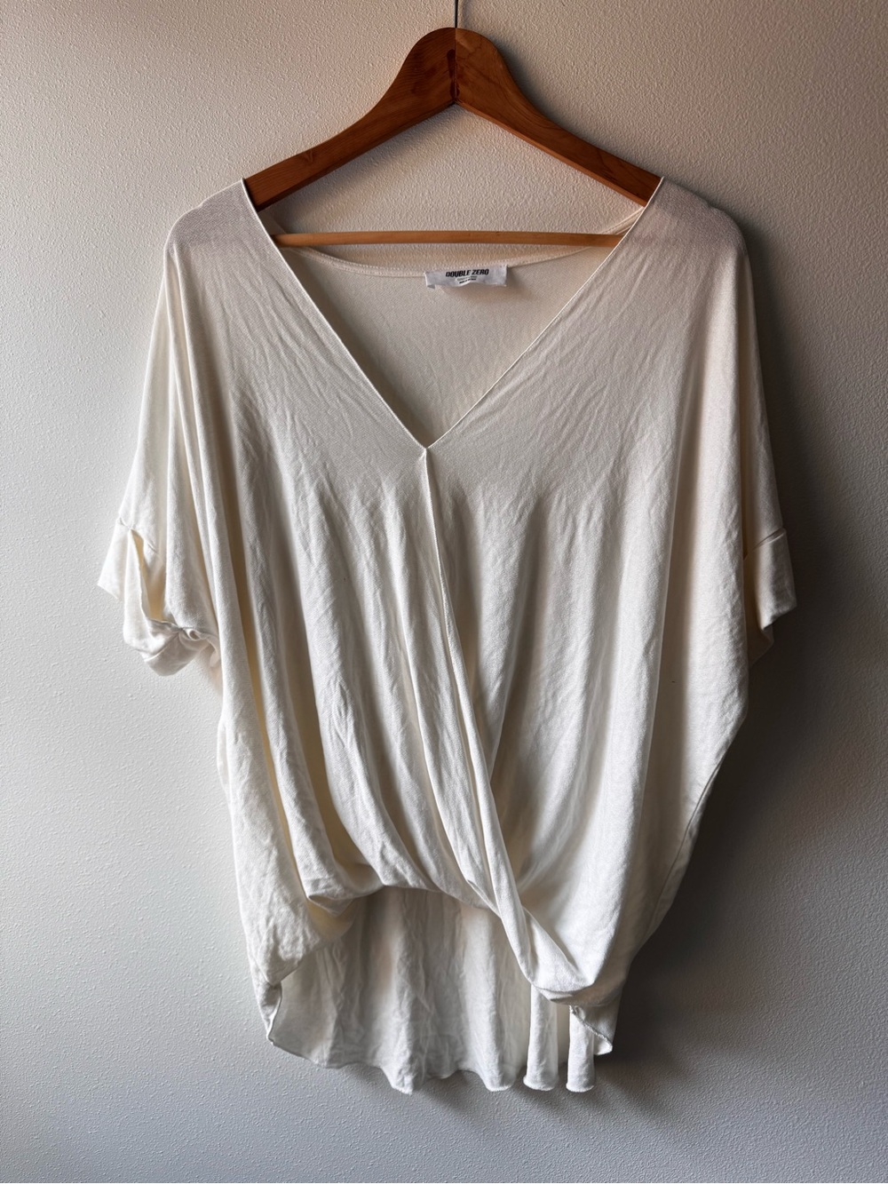NWOT Double Zero White V-Neck